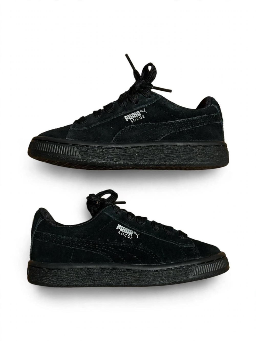 Puma Suede PS Puma Black Puma Silver 360757-52 - Size 11C - Kids